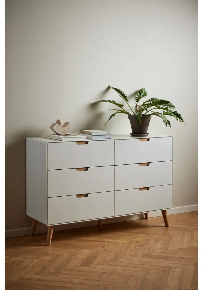 Cassettiera bianca 135x90x40 cm Lowell - Actona