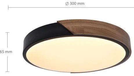 Brilagi - Plafoniera LED PILANA LED/24W/230V quercia diametro 30 cm