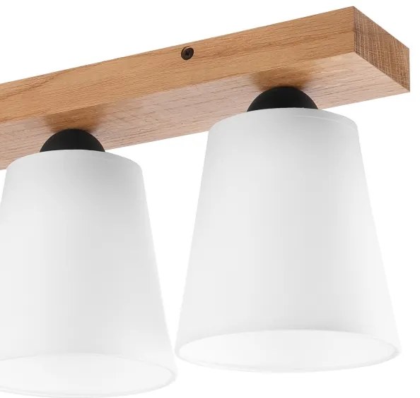 Lampadario a plafone LULA 4xE27/60W/230V quercia