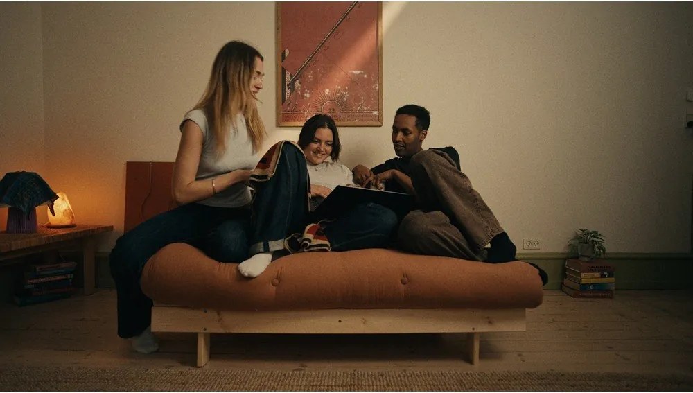 Divano letto rosso 140 cm Roots - Karup Design