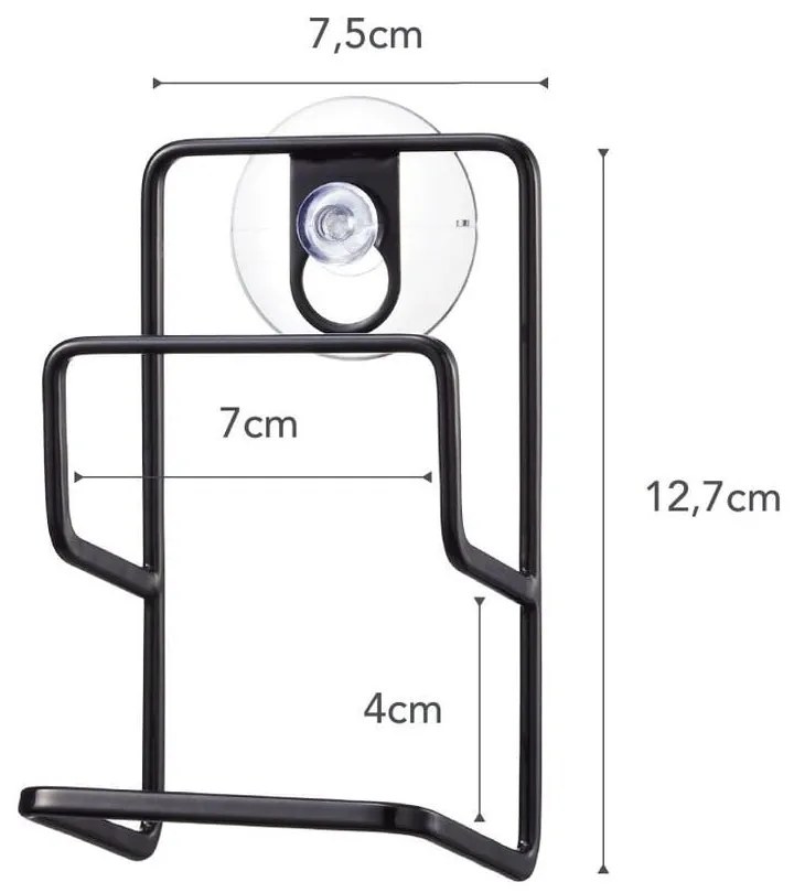 Porta-spugna nero Tower - YAMAZAKI