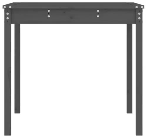 Tavolo da Giardino Grigio 121x82,5x76 cm Legno Massello di Pino