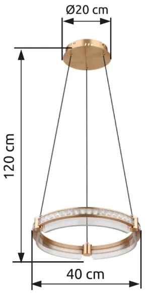 Globo 67196-36H - Lampadario a sospensione con filo LED dimmerabile BLONDIE LED/36W/230V + +TC