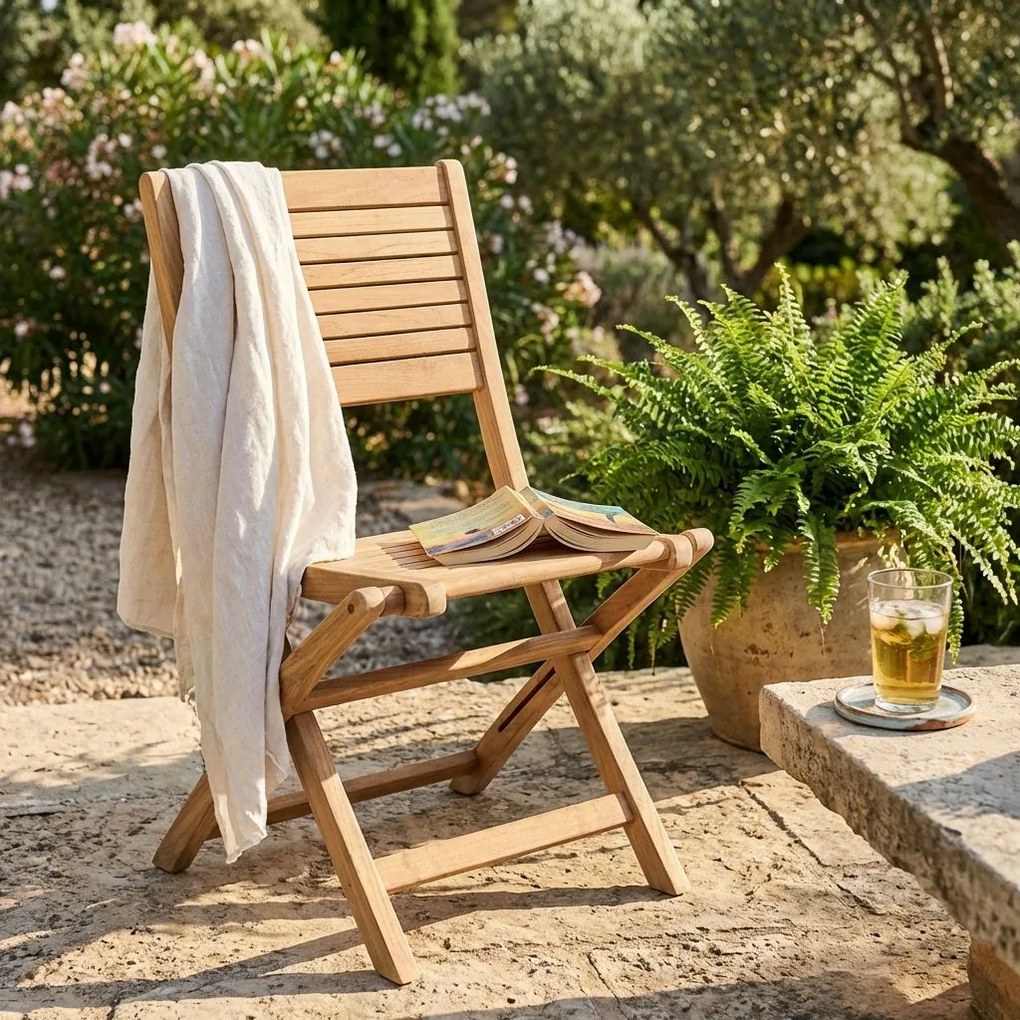 ORATOR - sedia da giardino pieghevole in legno di teak