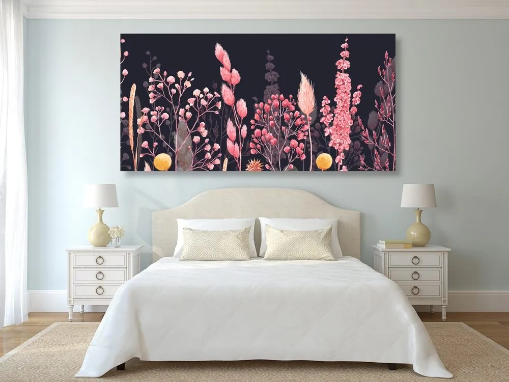 Quadro su tela – Variazione di erba in rosa