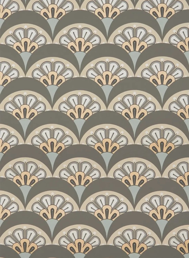 Liberty Carta da parati Deco Scallop - Pewter