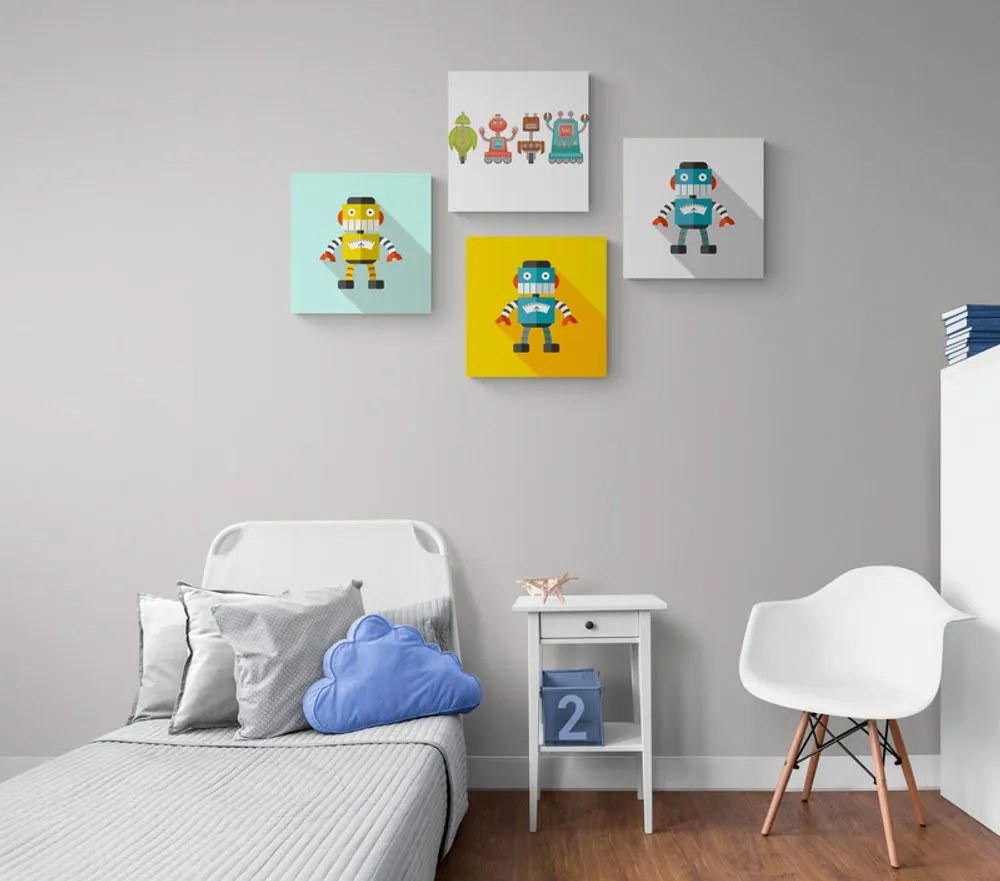 Set di quadri – Per piccoli amanti dei robot