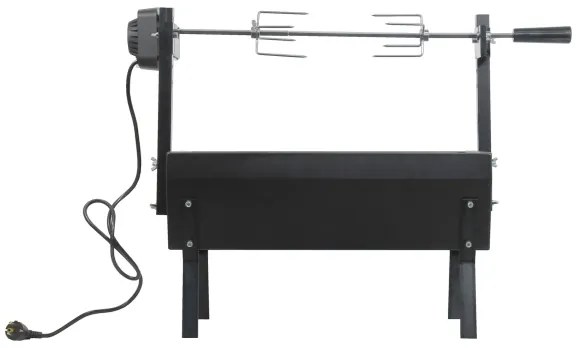 Griglia a carbone con motore 4W/230V nero