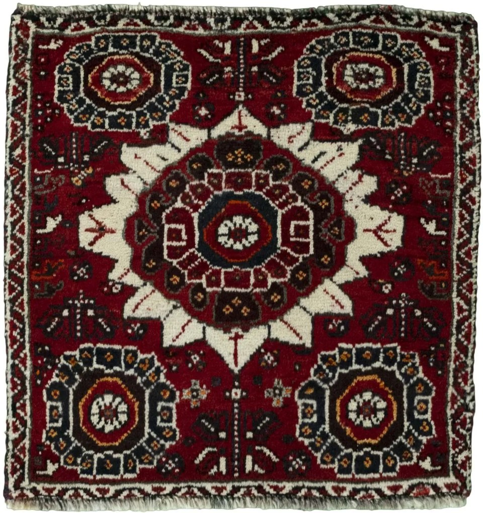 Shiraz Tappeto persiano 60 x 50 Rosso (Iran) Annodato A Mano