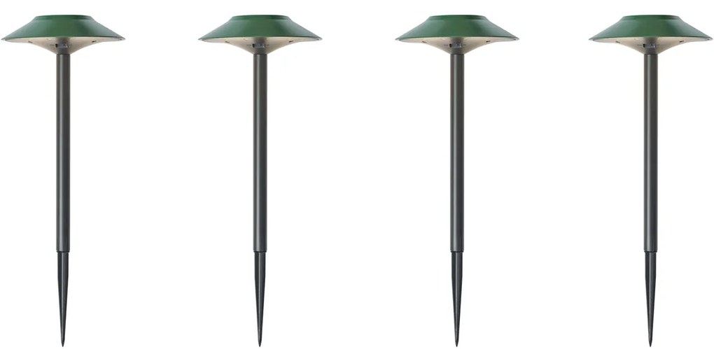 Set di 4 faretti a picchetto verdi con LED IP44 solari - Mushroom