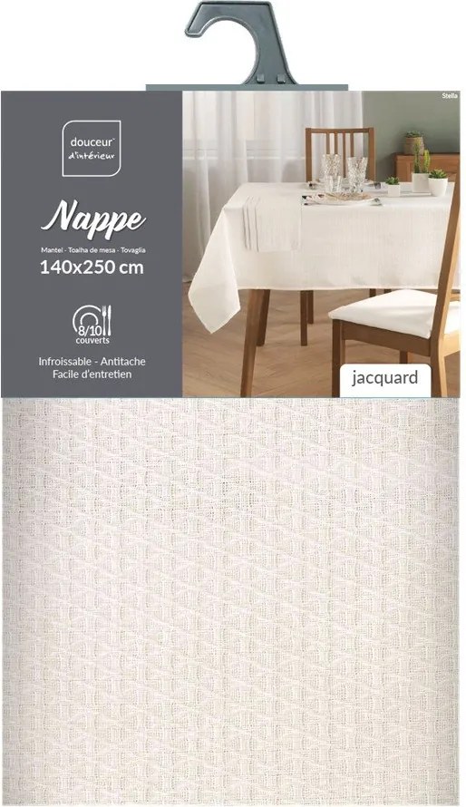 Tovaglia in jacquard 140x250 cm Stella – douceur d'intérieur
