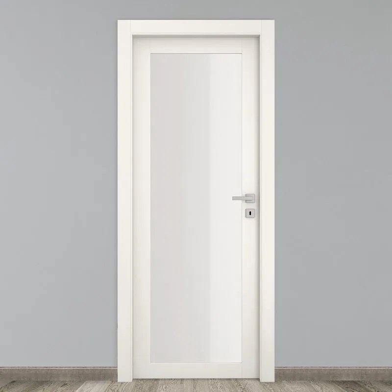 Porta battente Glass vetrata bianco L 60 x H 210 cm sinistra