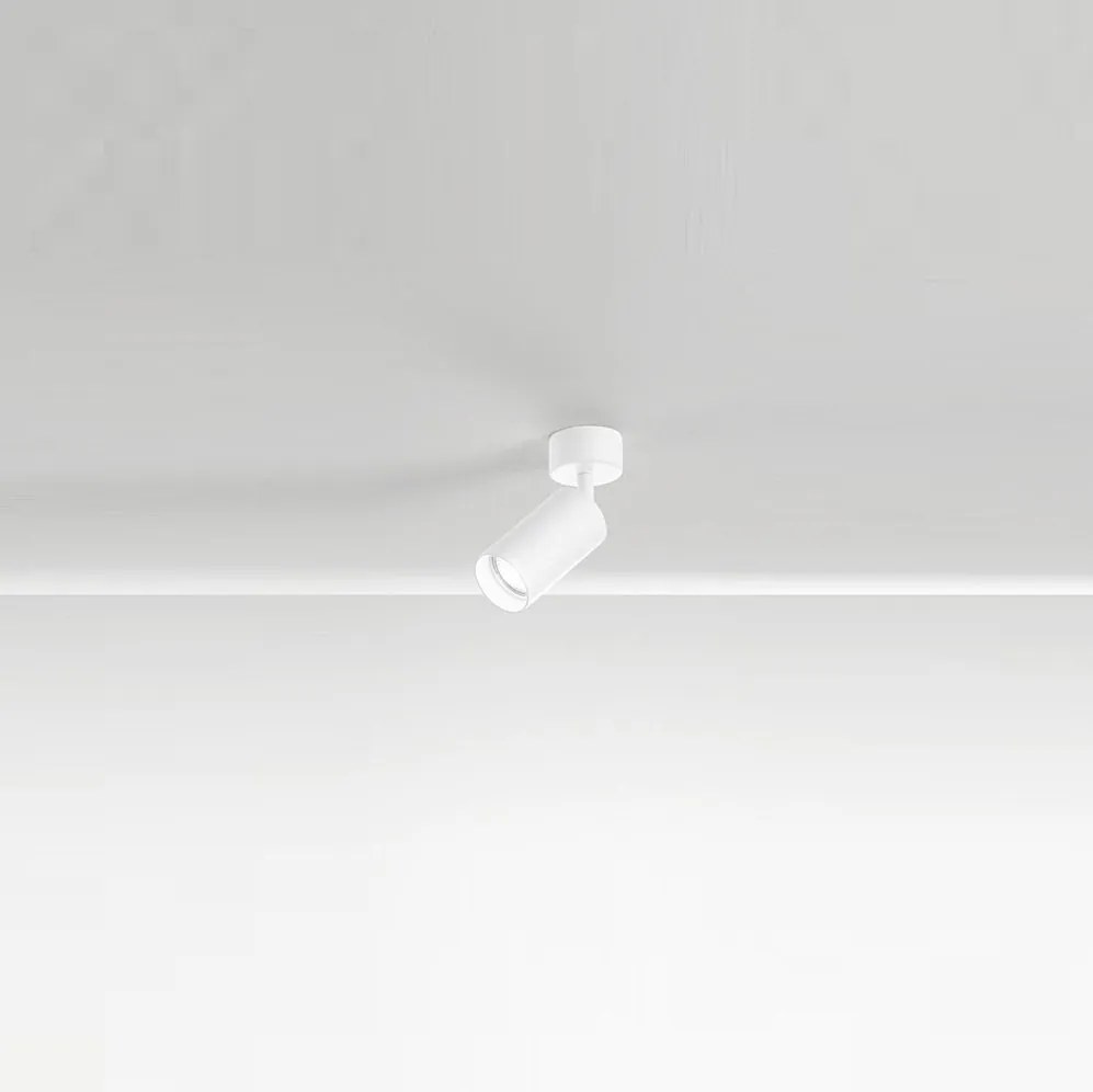 Lampada da parete/soffitto Simplie orientabile alluminio bianco d.55x165 GU10