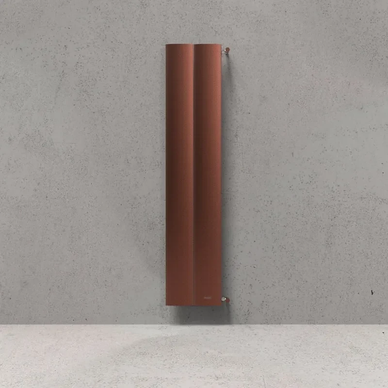 Scaldasalviette ad acqua calda DE'LONGHI PALACE marrone acceso interasse 1800 mm, L 36.2 x H 185.2 cm