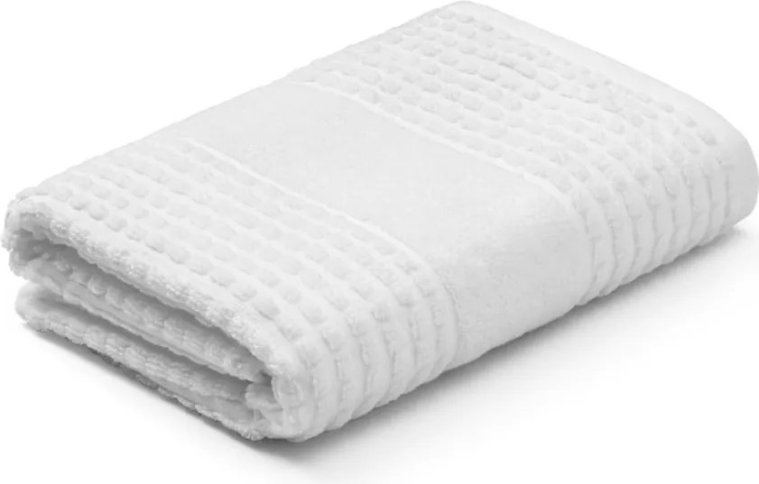 Asciugamano tipo terry bianco in cotone organico 50x100 cm Check – JUNA