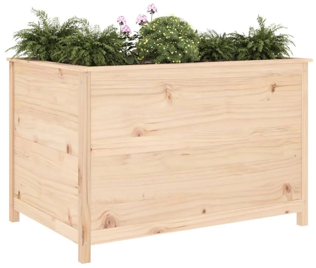 Fioriera Rialzata Giardino 119,5x82,5x78cm Legno Massello Pino