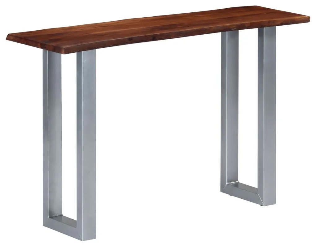 Tavolo Consolle 115x35x76 Cm Legno Massello E Ferro /
