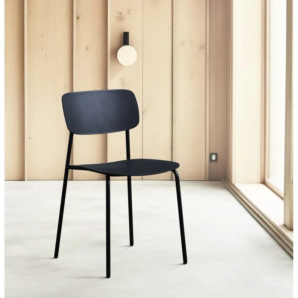 Sedie da pranzo in set nere 2 pz Kirkland – Unique Furniture