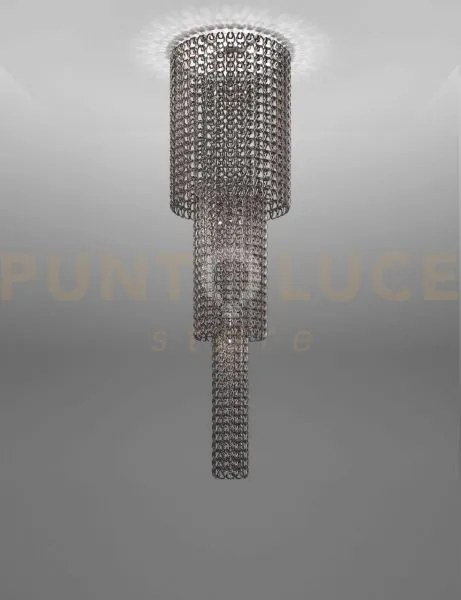 Giogali lampadadario a soffitto ca1 cristallo nickel nero e cromo l...