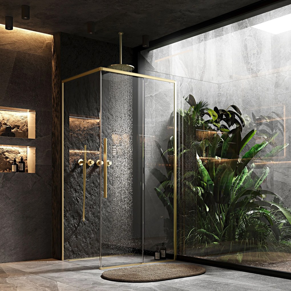 Cabina doccia SOLAR GOLD Brush 100x80