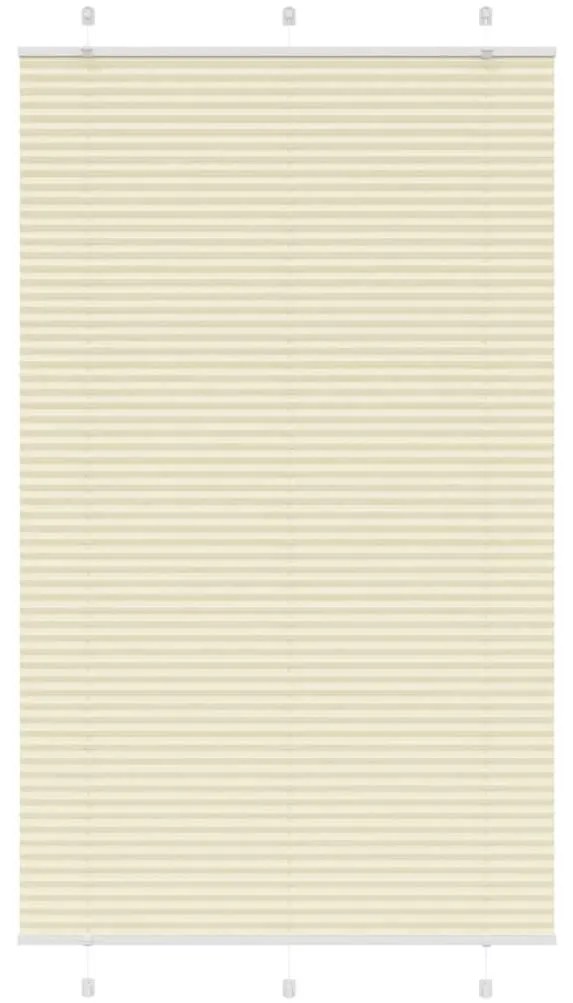 Tenda Plissettata Crema 120x200 Cm Larghezza Tessuto 119,4 Cm /