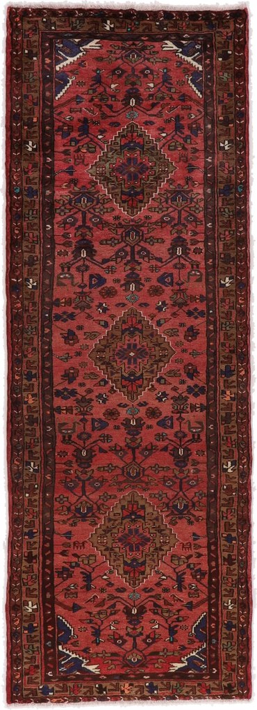 Hamedan Tappeto 290 x 100 (Iran) Annodato A Mano