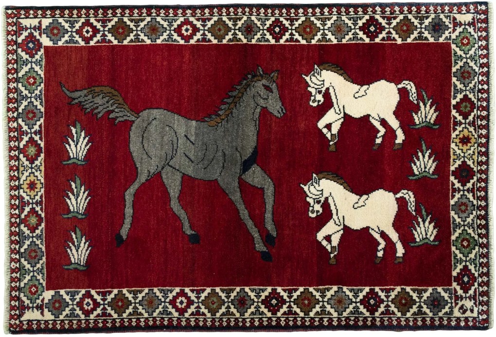 Gabbeh Tappeto persiano 150x100 Rosso (Iran) Annodato A Mano