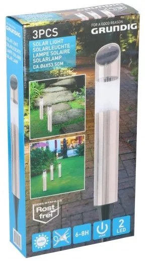 Grundig - Set 3 lampade solari LED 1,2V 600 mAh
