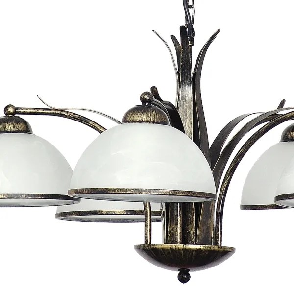 Lampadario a sospensione con catena KORFU 5xE27/60W/230V