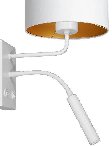 Lampada da parete ARDEN 1xE27/60W+1xG9/8W/230V bianco/oro