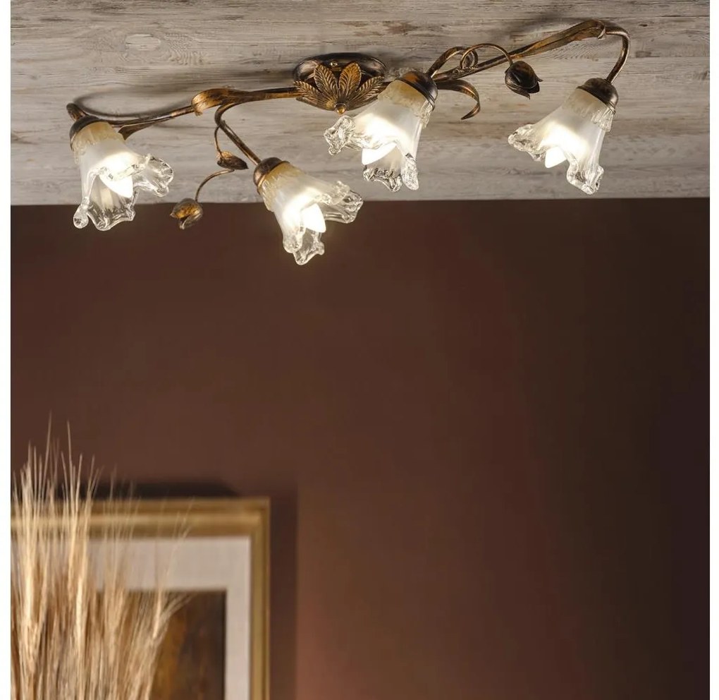 ONLI - Plafoniera ARIANNA 4xE14/6W/230V bronzo