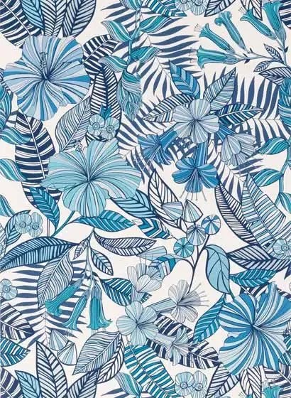 Matthew Williamson Carta da parati Valldemossa - Persian/ Blue/ Ivory