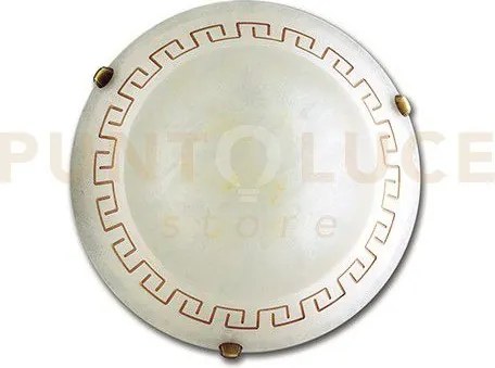 Plafoniera trecento ambra 2 luci attacco e27 40x40x12cm in vetro