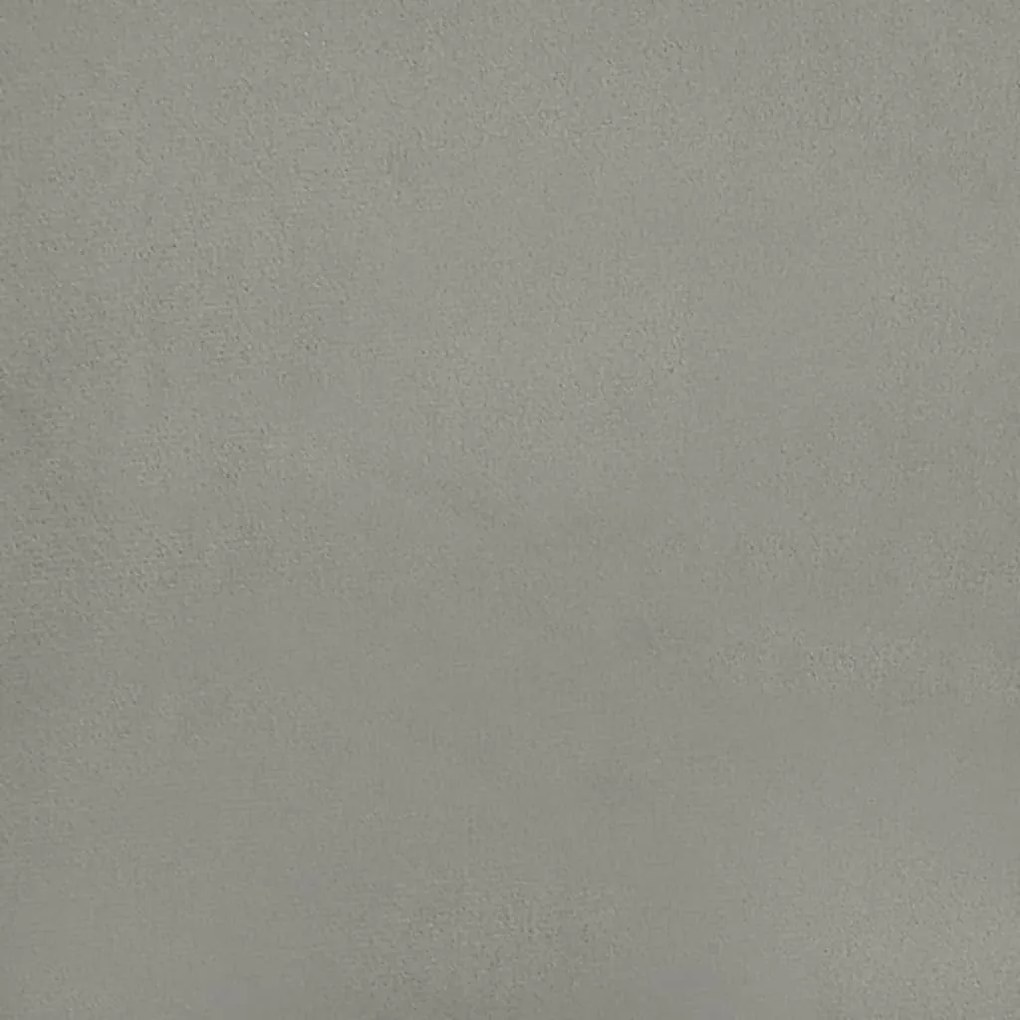 Giroletto con Testiera Grigio Chiaro 180x200 cm in Velluto