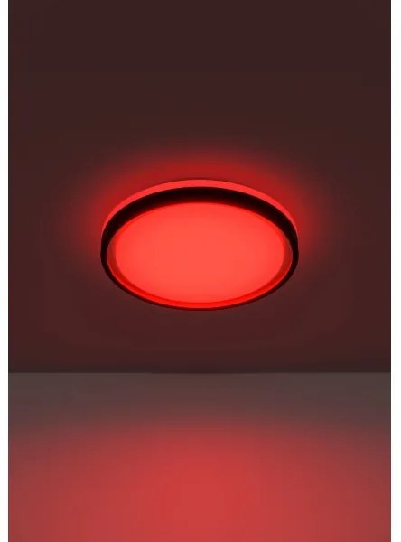 Eglo 300684-LED RGBW Plafoniera dimmerabile MALERAMARA-Z LED/14W/230V nero/oro + telecomando