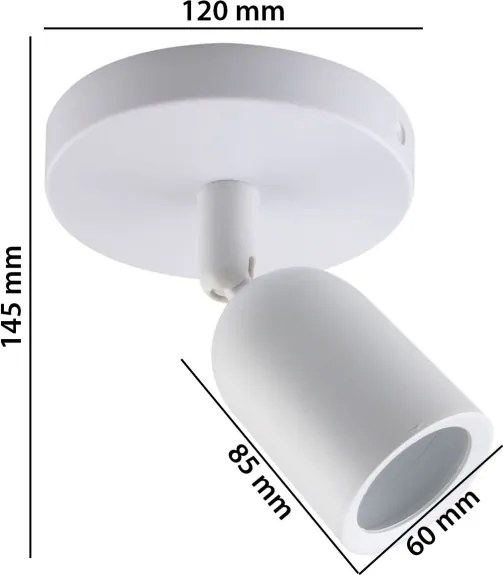 Faretto SOLIS 1xGU10/6W/230V bianco