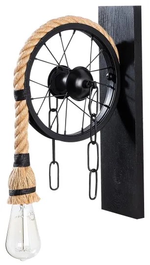 Lampada da parete EREBOS 1xE27/40W/230V nero/marrone