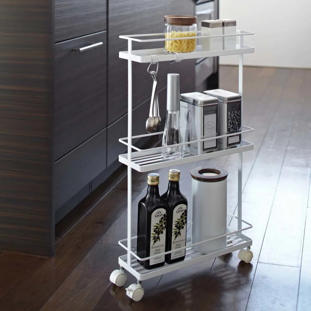 Carrello portaoggetti bianco in metallo 38x66 cm Tower – YAMAZAKI