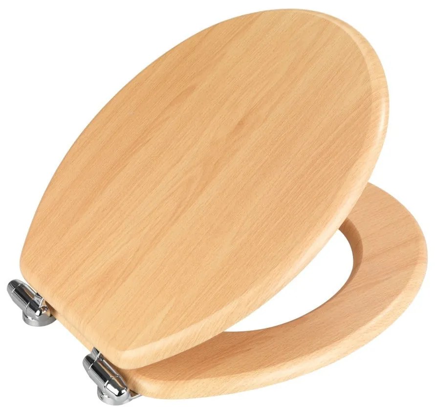 Sedile per WC con chiusura facilitata Beech Nature, 43 x 37 cm - Wenko