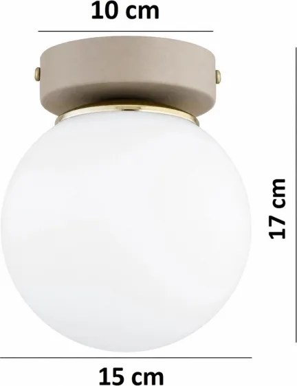 BRILAGI - Faretto MILO ECRU 1xE27/60W/230V Ø 15 cm beige/oro