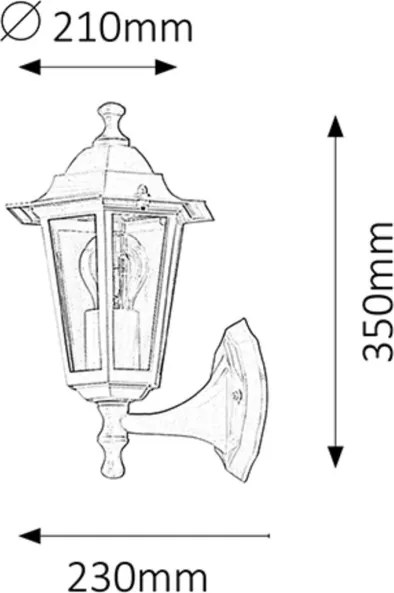 Rabalux 8204 - Applique da esterno VELENCE 1xE27/60W/230V