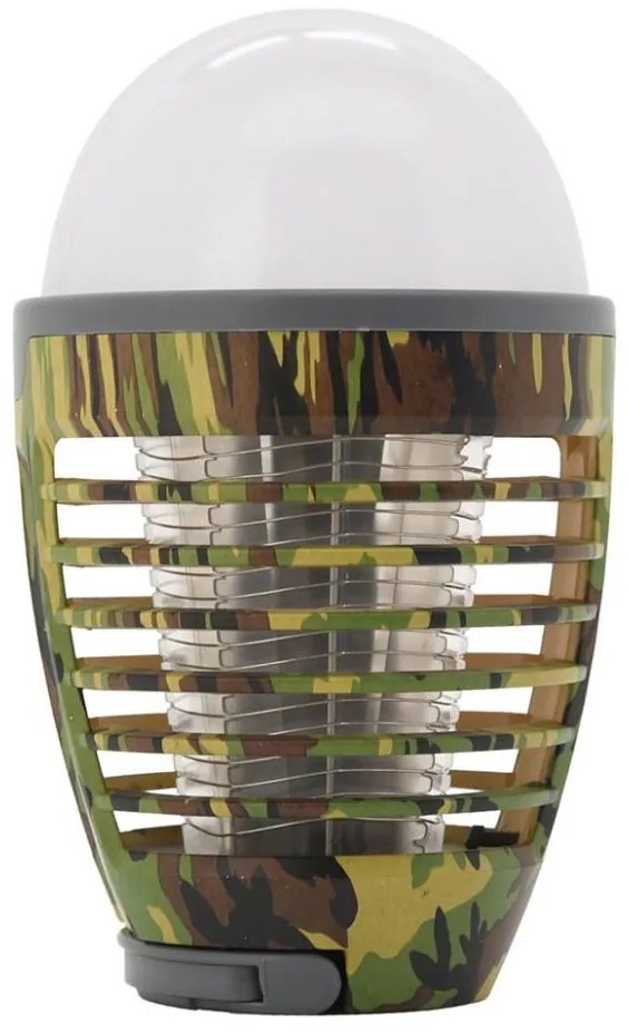 Lampada portatile a LED ricaricabile con trappola per insetti LED/2W/3,7V IPX4 camouflage