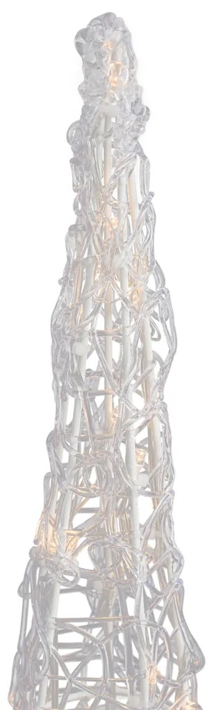 Albero di Natale trasparente 60 cm incl. LED IP44 - Coni