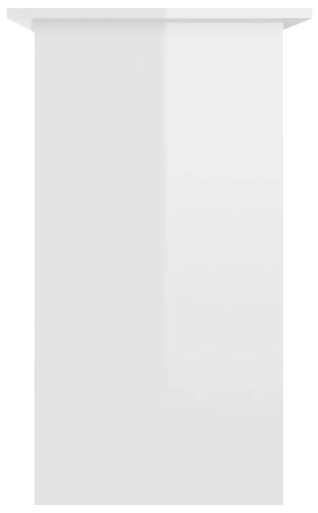 Scrivania Bianco Lucido 80x45x74 cm in Legno Multistrato