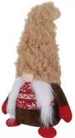 Gnomo Natale fermaporta 45 cm cappello beige peluche