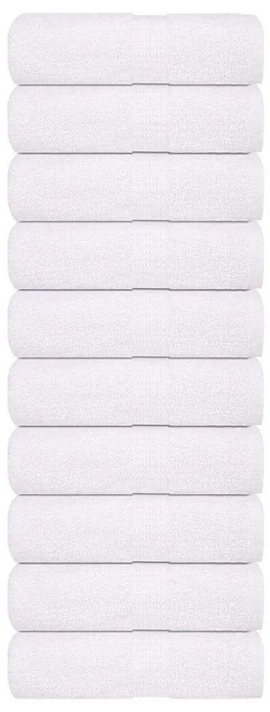 Asciugamani Ospiti 10 Pz Bianco 30x50 Cm 360 G/m² 100% Cotone /