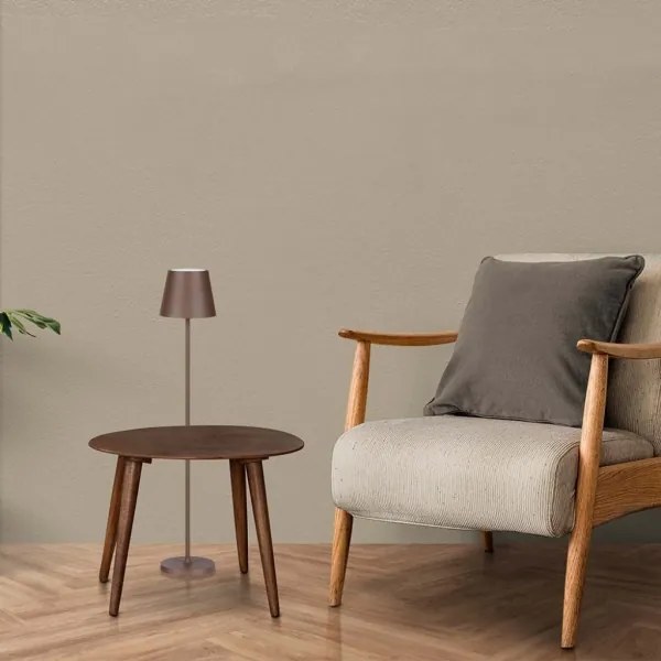 LED Lampada da terra ricaricabile e dimmerabile 3in1 LED/4W/5V 4400 mAh 3000K IP54 marrone