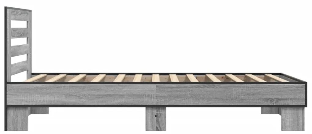 Giroletto grigio sonoma 100x200 cm legno multistrato e metallo