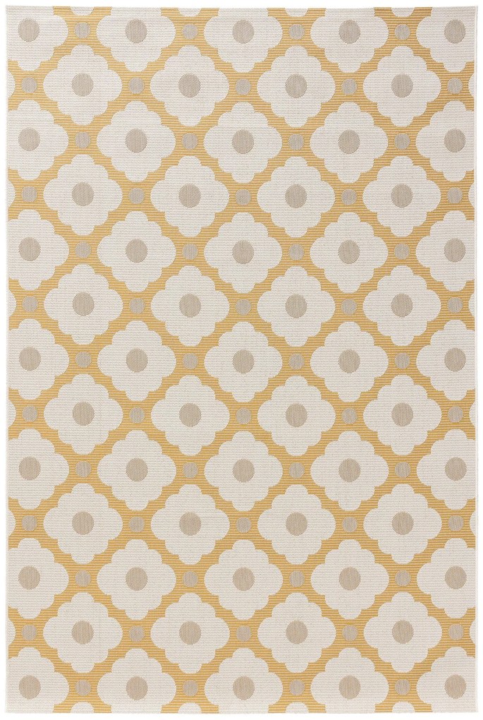 benuta Nest Tappeto per interno ed esterno Vega Beige/Giallo 120x170 cm - Tappeto outdoor per balcone, terrazzo e giardino