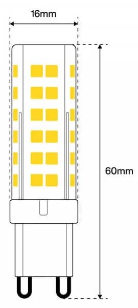 Lampada LED G9 6W, Ceramic, 100lm/W  - Premium Colore  Bianco Naturale 4.000K